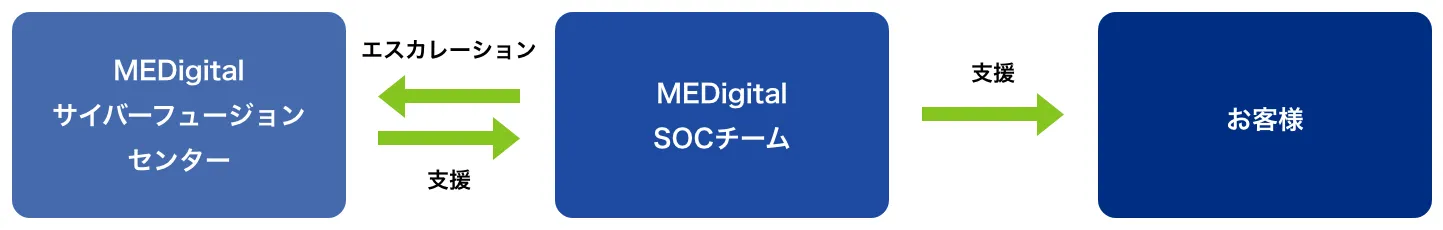 サイバーフュージョンセンターの支援の図